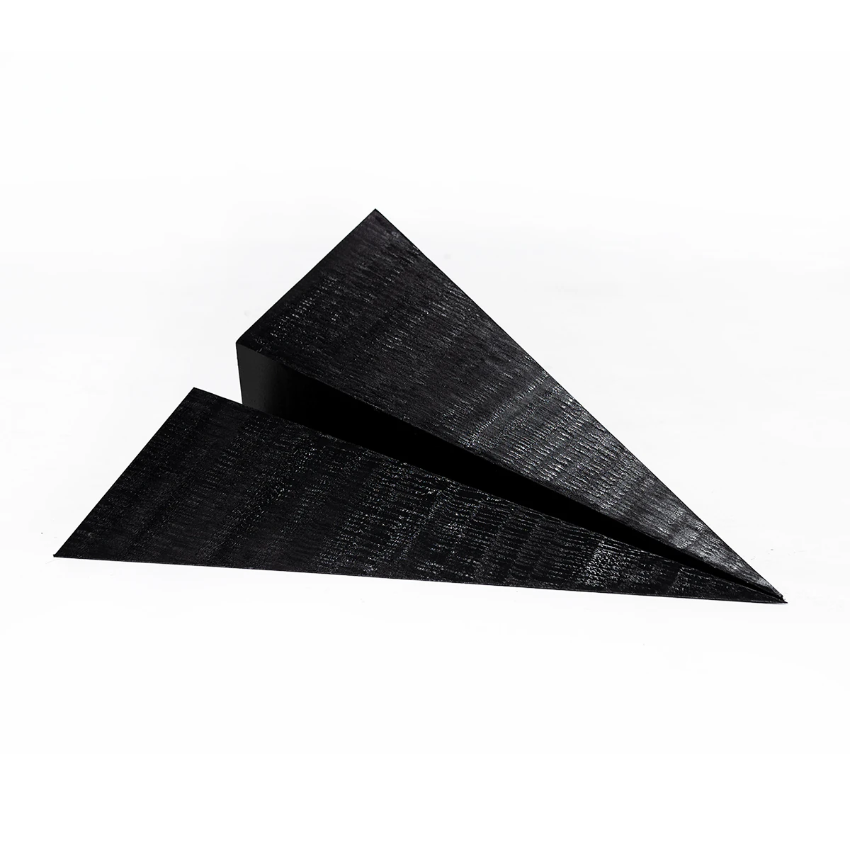 18-inch Black Textured Launch Intention handmade metal sculpture by Griffin Loop.