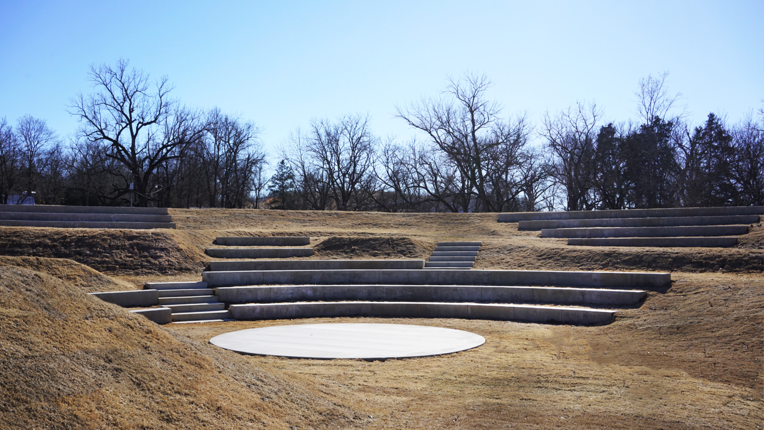 Amphitheater concrete seating under construction