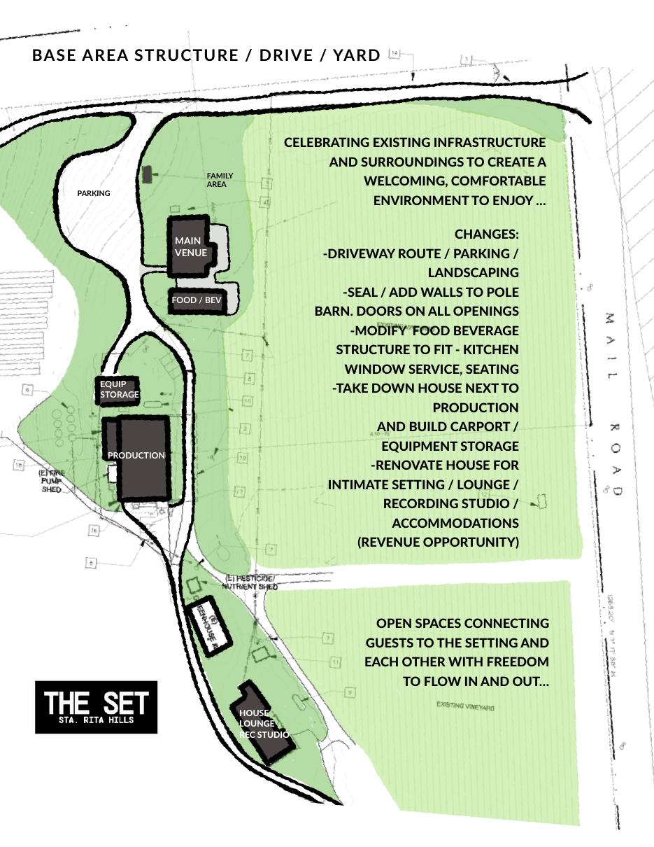 Brouillard Vineyards base area and arrival concept