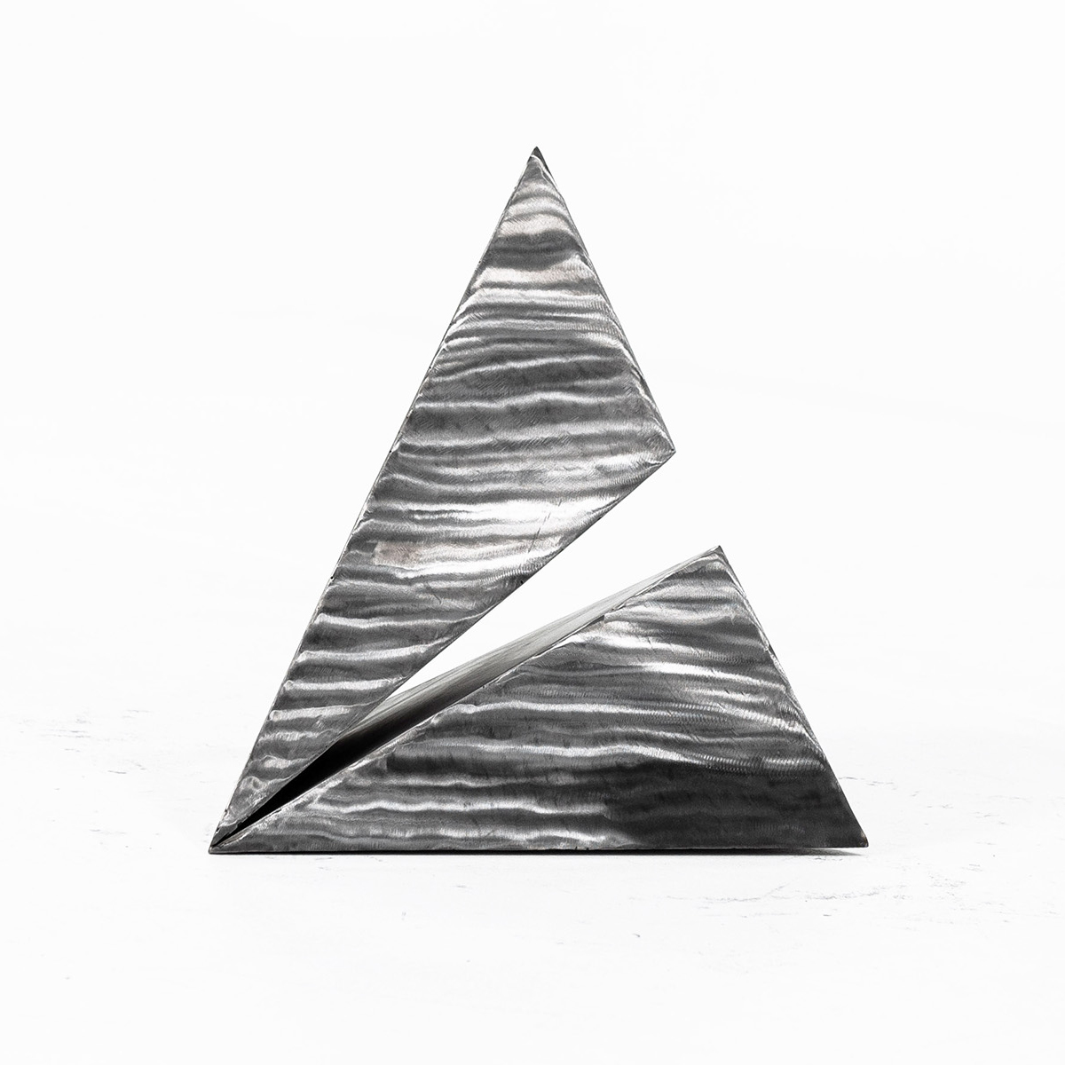 Primary view of the 09 — PYRAMID stainless steel sculpture.